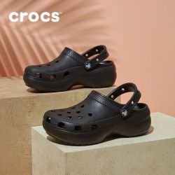 crocs 女款厚底洞洞鞋 206750