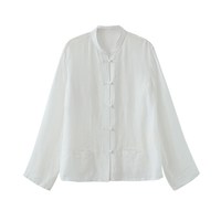 麻霖 汉麻新中式手工扣 云杉 女士衬衫