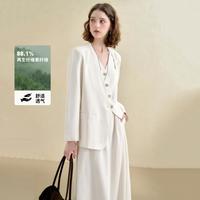 西遇 老钱风高级感通勤套装女夏季马甲搭阔腿裤休闲西装外套