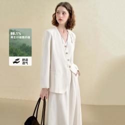 西遇 老钱风高级感通勤套装女夏季马甲搭阔腿裤休闲西装外套