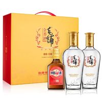 毛铺 金荞酒 42%vol 荞香型白酒 500ml*2瓶 礼盒装+中国劲酒 42%vol 125ml