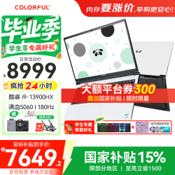 七彩虹 隐星P16 Pro i9-13900HX RTX5060 白色 16GB+512GB 笔记本电脑