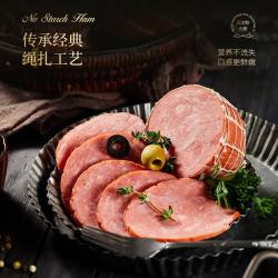 波尼亚 青岛老火腿烤肠 大块肉腱子肉火腿开袋即食香肠 大肉块300g 简装 猪肉