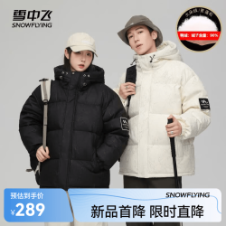 雪中飞 短款立领保暖 黑色 M 170/88A 男士羽绒服