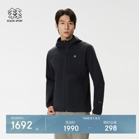 KOLON SPORT KOLON可隆风脊石墨烯软壳夹克防泼水防静电防风男女外套 黑色BK-男