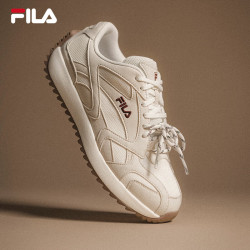 FILA 藤萝VITE女鞋休闲运动鞋 雪白/桦树棕-SB 双鞋带设计 38