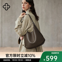 CASSILE 牛皮大容量子母托特包 比利时棕 女士单肩包