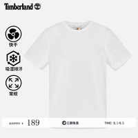 Timberland 官方男装速干短袖T恤夏季户外吸湿排汗透气A6ASV A6ASV100/白色 3XL