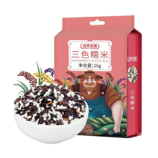 湖上粮仓 盖亚农场三色糯米2斤真空锁鲜当季新米包粽子酿酒杂粮粗粮