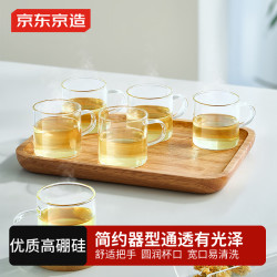 京东京造 玻璃杯 高硼硅 家居品茗杯100ml六只装