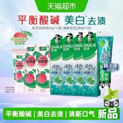 好来 魔法双效荔枝牙膏200gx4支+荔枝80gx2