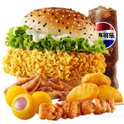 华莱士 汉堡自选+4拼小食+可乐兑换券·1张 1次券