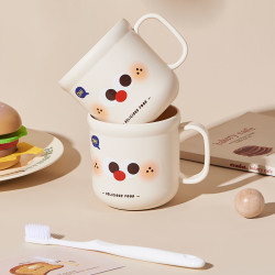 优勤 可爱儿童漱口杯 食品级小奶咖刷牙杯