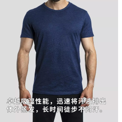 灰壳美利奴羊毛天丝速干衣男士T恤户外运动速干透气排汗短袖