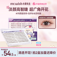 MR.WISH 淡妆白开水嫁接根根分明免胶心愿先生假睫毛