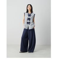 西町村屋 文艺感刺绣马甲女装2026夏季新款韩系短款马夹XHBB10102