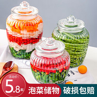 家用玻璃泡菜坛子食品腌制罐厨房储物罐