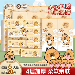 清风 卡皮巴拉系列 抽纸 4层250抽20包(200*200mm)