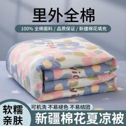 安睡宝 里外全棉印花夏被水洗裸睡夏凉被芯棉花被空调被宿舍单双人薄被子