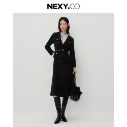 NEXY.CO 女士春秋季收腰西装式连衣裙