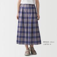 無印良品 MUJI 女式 马德拉斯格纹裙裤