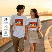 BOSS 夏男士t恤短袖棉质商务休闲度假情侣款