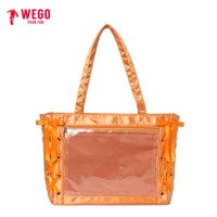 移动端：WEGOHARAJUKU WEGO丝带痛包S少女手拎丝皇休闲通勤手提包小食量吧唧