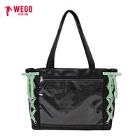 移动端：WEGOHARAJUKU WEGO丝带痛包S少女手拎丝皇休闲通勤手提包小食量吧唧