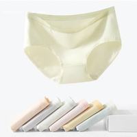 有只绵 5条抗菌简约纯色女士内裤中腰纯棉裆亲肤透气无痕包臀女生内裤 混色组合