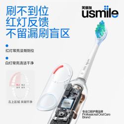 usmile 电动牙刷P10PRO四区定位 冰河白礼盒装