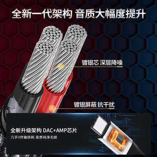 YYTCG Type-C转3.5mm解码耳放 双芯片 0.12米 线缆