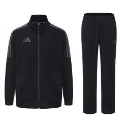 adidas 春秋户外运动休闲百搭运动套装夹克长裤两件套男女同款