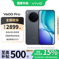 vivo Y600 Pro 10200mAh 耐超低温蓝海电池耐久抗摔防水AI手机联通补贴 皓月黑 12GB+512GB