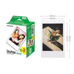 富士 instax富士mini拍立得通用相纸三寸白边相纸不包成像及盒损