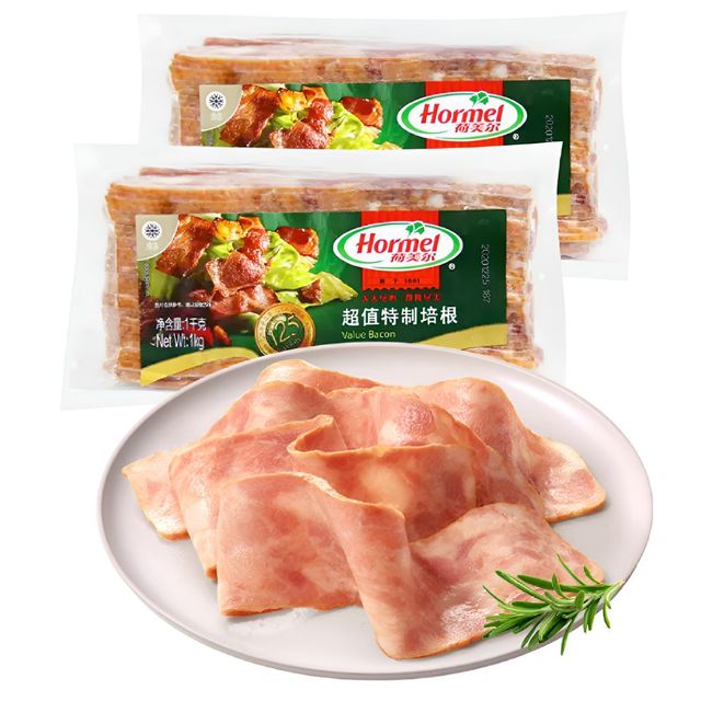 荷美尔 超值特制培根 1kg*2包