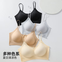都市丽人 粉底液内衣女夏季胸罩薄款无痕隐形美背内衣无钢圈文胸 95