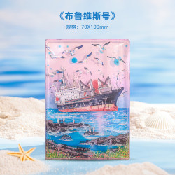 1 文创山东威海旅游火炬八街景点冰箱贴布鲁维斯号流沙特色纪念礼品 AR流沙冰箱贴--布鲁维斯号（威海