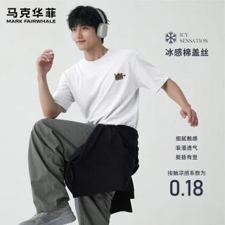马克华菲 JMK豹纹小恶魔 凉感科技  男士T恤