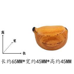 木易 天然木雕水果摆件木质手把件车载工艺品装饰家居配饰送好友礼品 禁止焦虑
