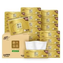 清风 金装抽纸大尺寸 3层 100抽*24包