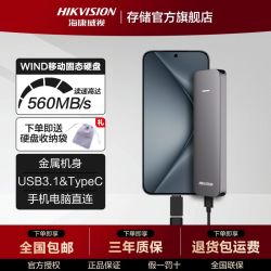 海康威视 WIND系列 HS-ESSD-WIND 高速450MB/s 移动固态硬盘  2TB