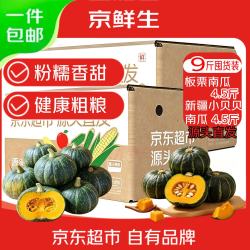 京鲜生 百橙大战 山东贝贝南瓜2.25kg 粉糯板栗小南瓜 新鲜蔬菜 轻食