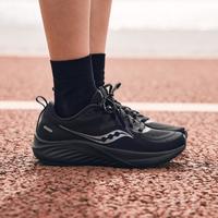 saucony 高弹EVA缓震减震 慢跑鞋  黑