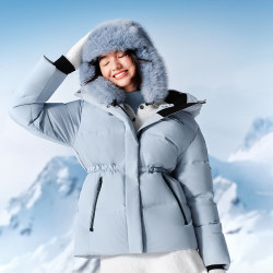 波司登 冰雪系列 女款加厚连帽羽绒服 B250246806（90绒）