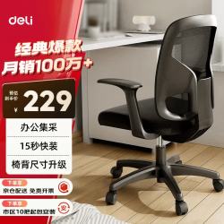 得力 DL 得力工具 deli 得力 4900S 人体工学靠背办公椅电脑椅