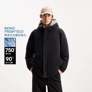 杰克琼斯 防泼水工装羽绒服冬季连帽中长夹克外套男装