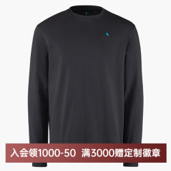 klattermusen 10422根源Logo版男款长袖T恤 渡鸦黑 M