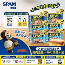 世棒 罐装即食火腿儿童早餐速食快手菜火锅食材 清淡198g*4罐+经典198g*2罐