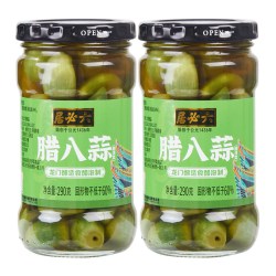 六必居 腊八蒜北京翡翠腊八蒜醋泡蒜瓣饺子腊八蒜炸酱面腊八蒜2瓶