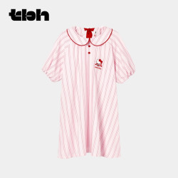 野兽派 tbh野兽派家居Hello Kitty天丝棉家居服套装四季可外穿条纹睡衣女